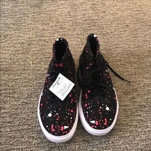 Reebok splatter paint high top sneakers